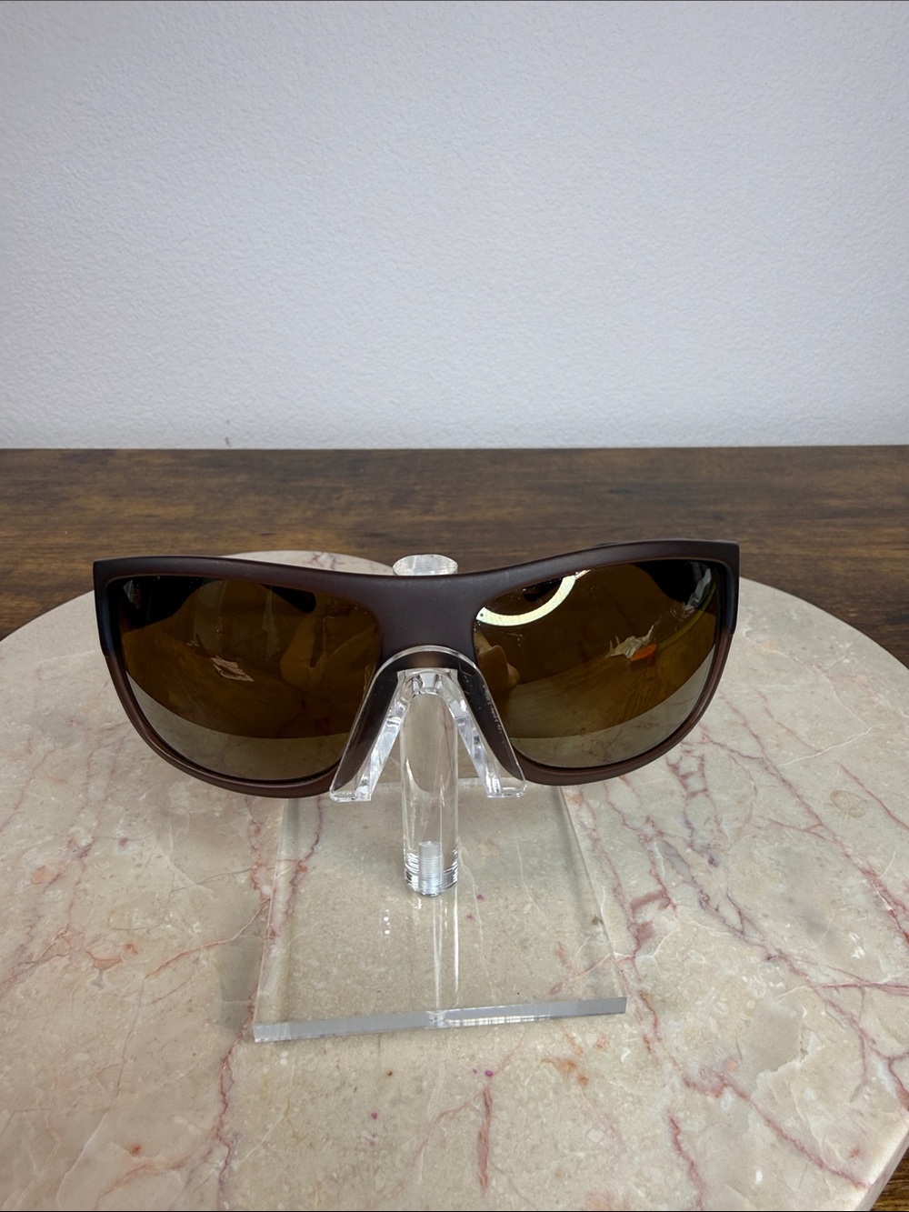 Fossil Brown Polarized Wrap Sunglasses